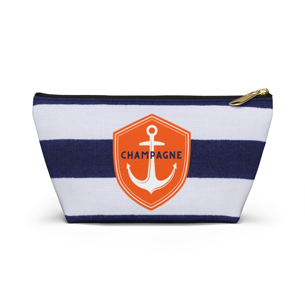 Nautical - Accessory Pouch w T-bottom - Bubbles Make Me Happy