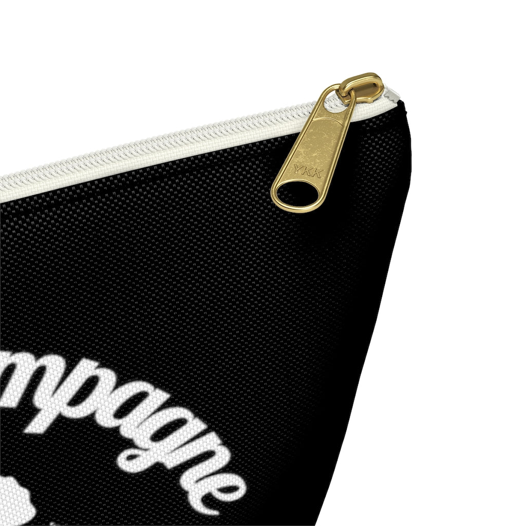 Aloha - Black Accessory Pouch w T-bottom - Bubbles Make Me Happy