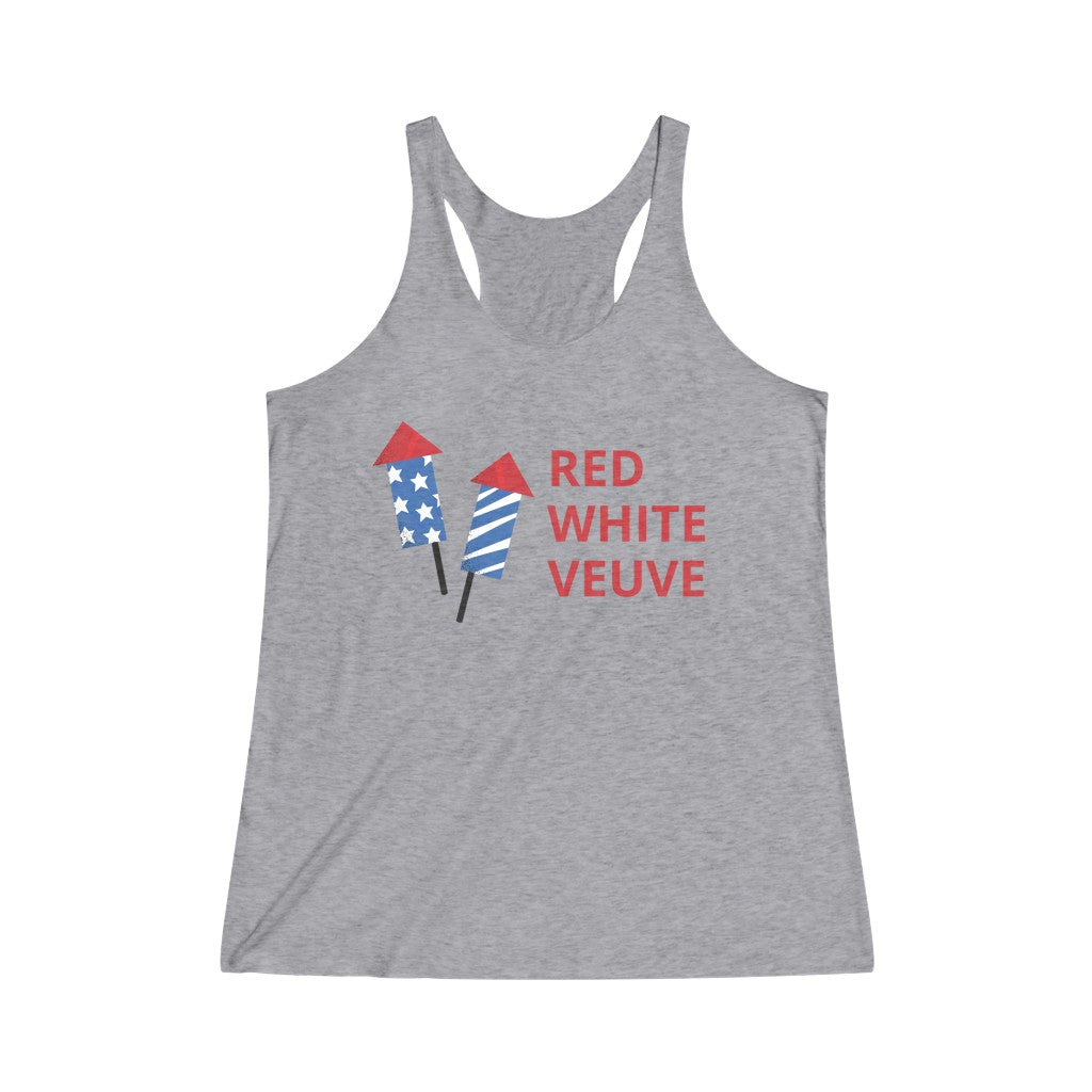 Fireworks - Women's Tri-Blend Racerback Tank - Bubbles Make Me Happy