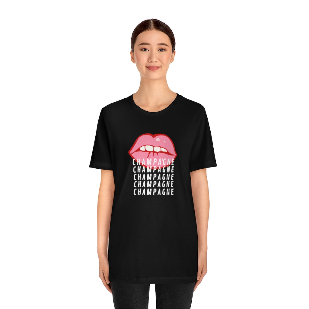 Pout - Unisex Jersey Short Sleeve Tee - Bubbles Make Me Happy