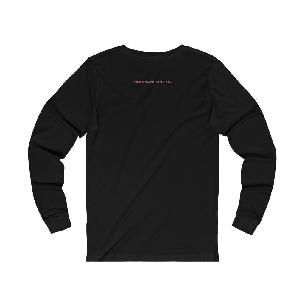 Champagne Bunny - Unisex Jersey Long Sleeve Tee - Bubbles Make Me Happy