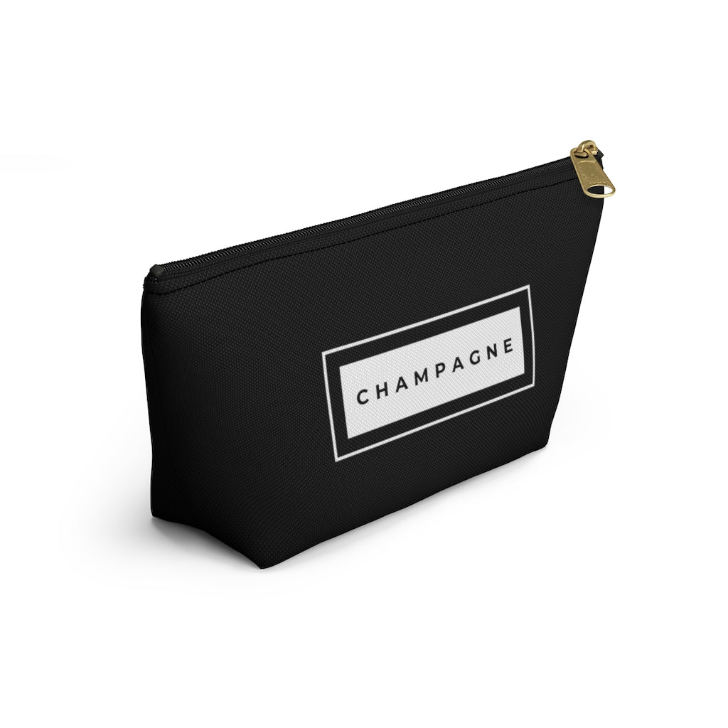 Champagne Classic - Accessory Pouch w T-bottom - Bubbles Make Me Happy