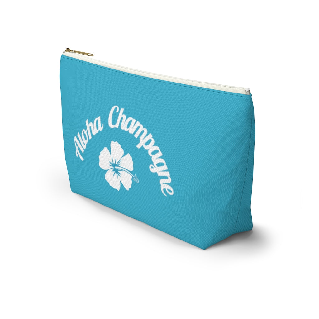 Aloha - Aqua Accessory Pouch w T-bottom - Bubbles Make Me Happy