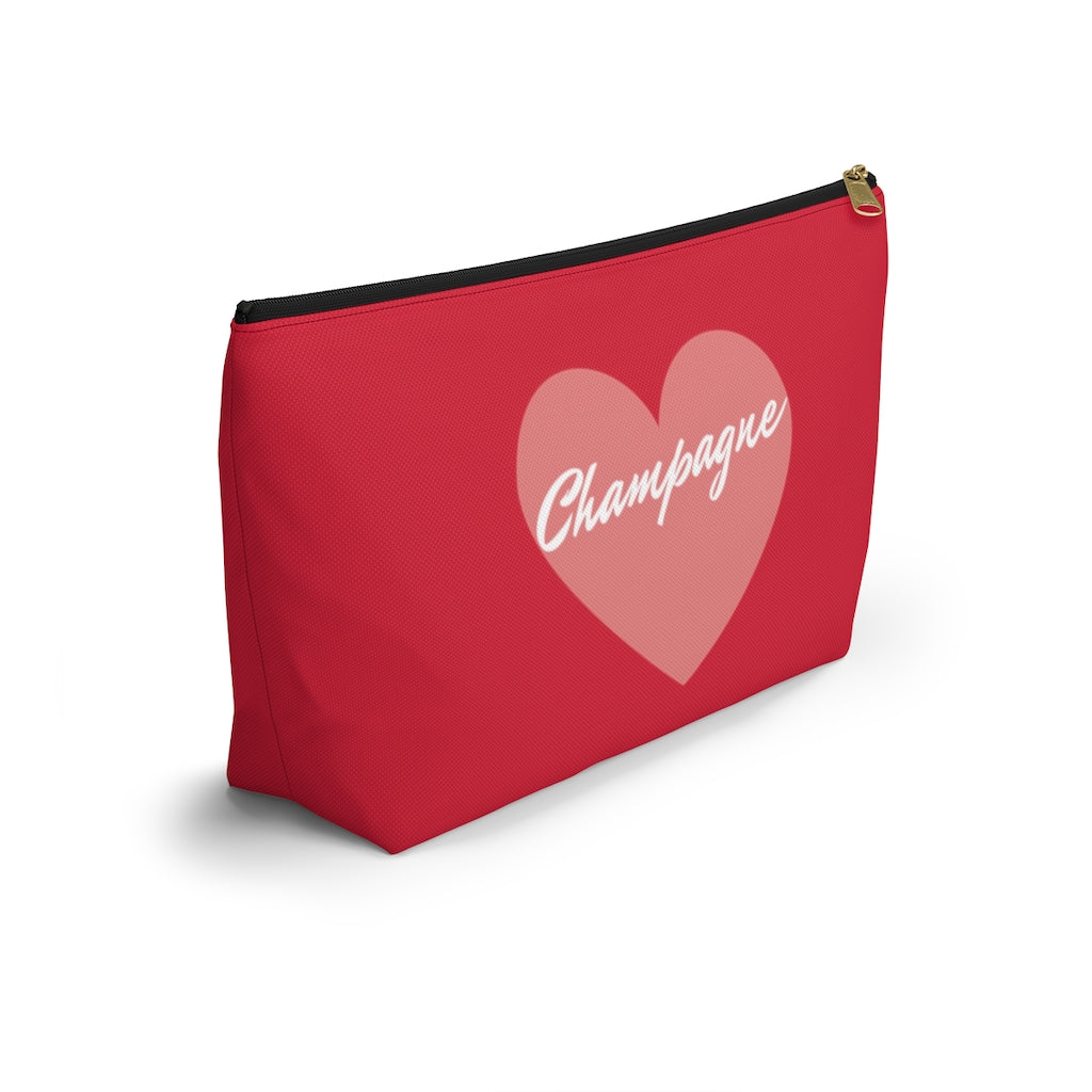 Heart - Accessory Pouch w T-bottom - Bubbles Make Me Happy