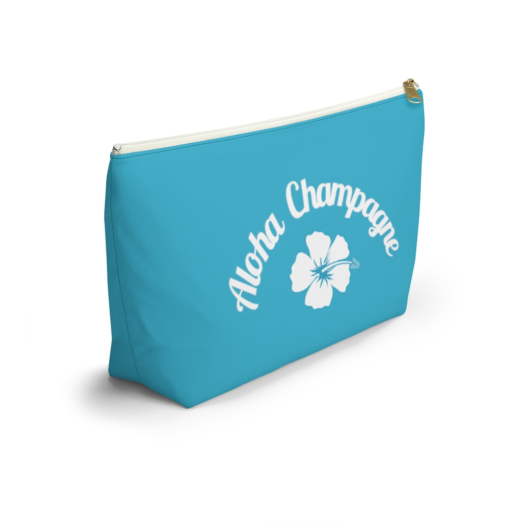 Aloha - Aqua Accessory Pouch w T-bottom - Bubbles Make Me Happy