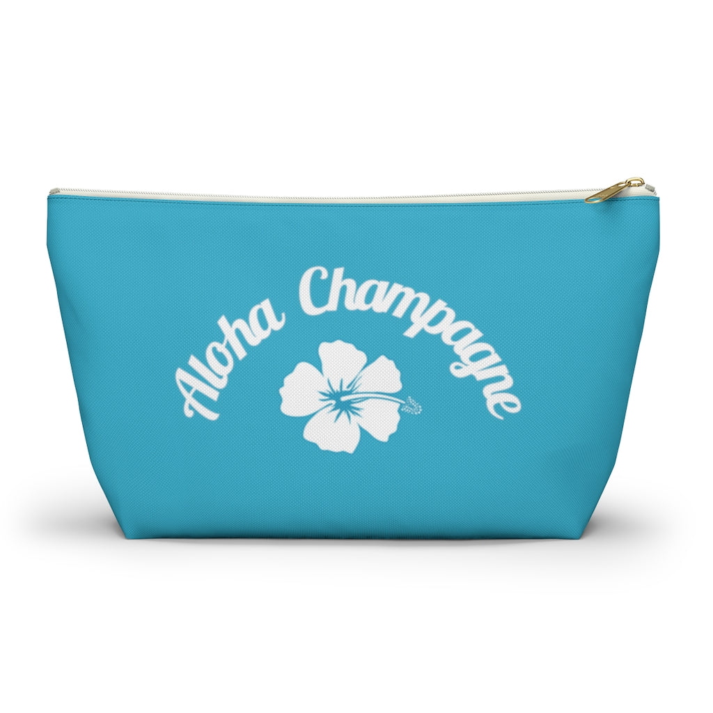 Aloha - Aqua Accessory Pouch w T-bottom - Bubbles Make Me Happy