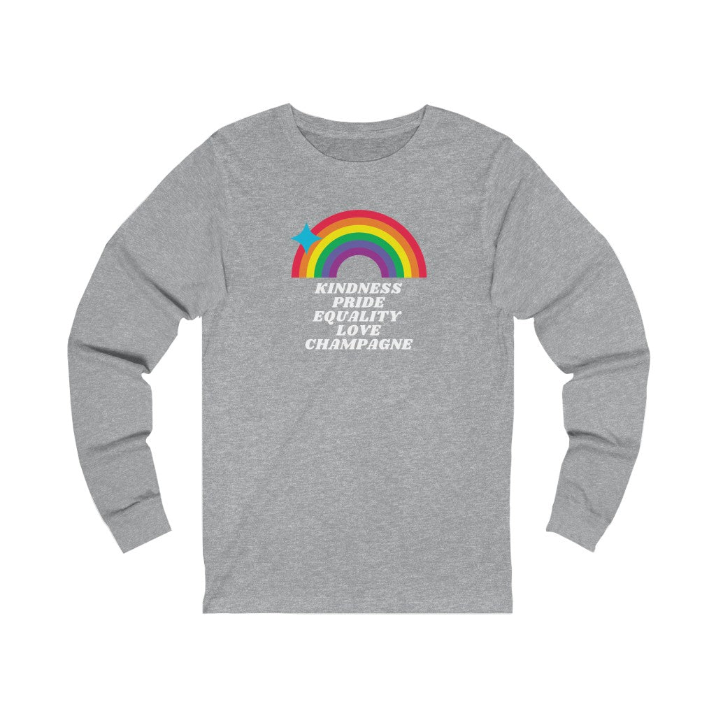 Pride - Unisex Jersey Long Sleeve Tee - Bubbles Make Me Happy