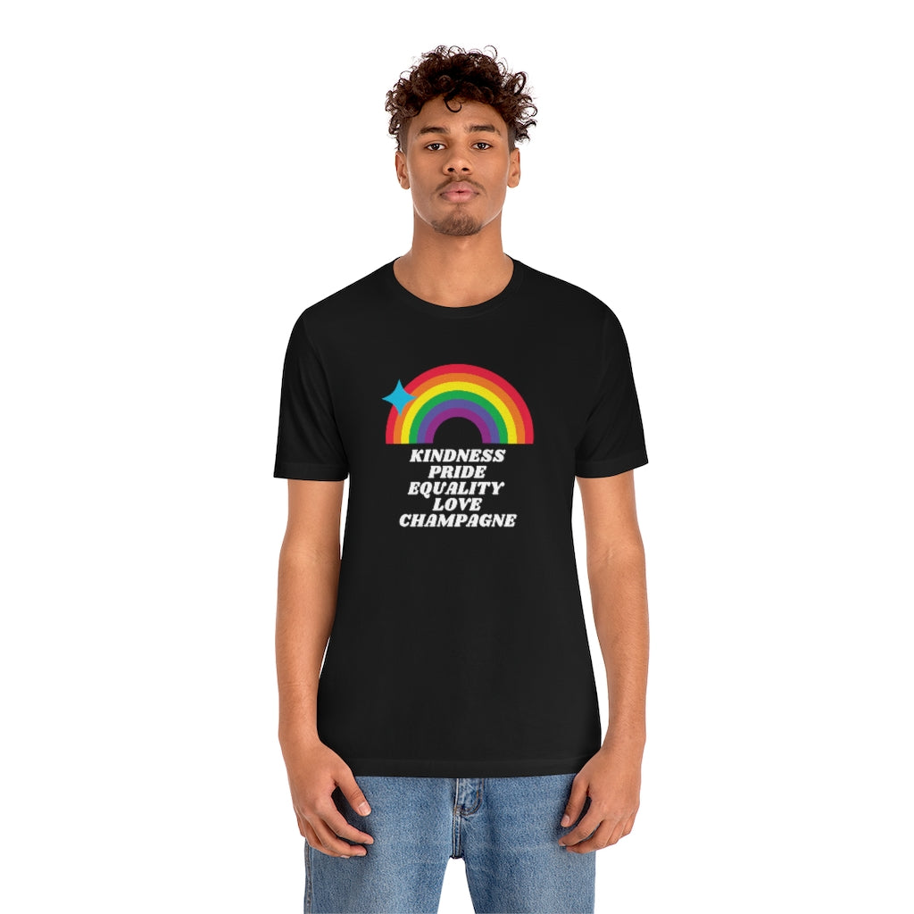 Pride - Unisex Jersey Short Sleeve Tee - Bubbles Make Me Happy