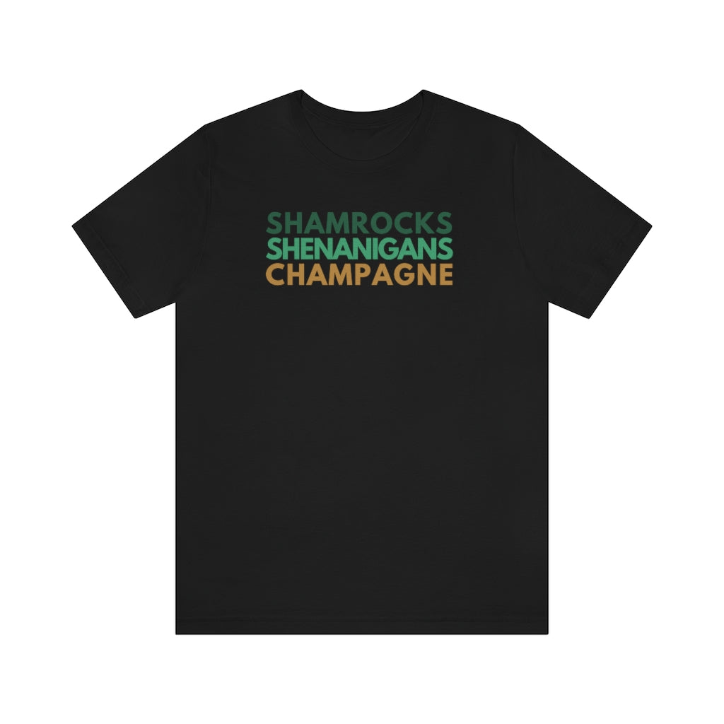 Shamrocks - Unisex Jersey Short Sleeve Tee - Bubbles Make Me Happy