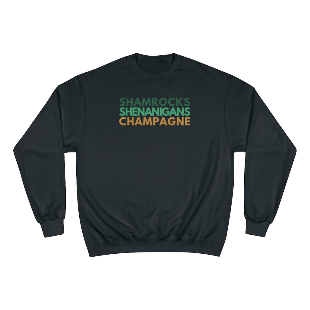 Shamrocks - Champion Unisex Sweatshirt - Bubbles Make Me Happy