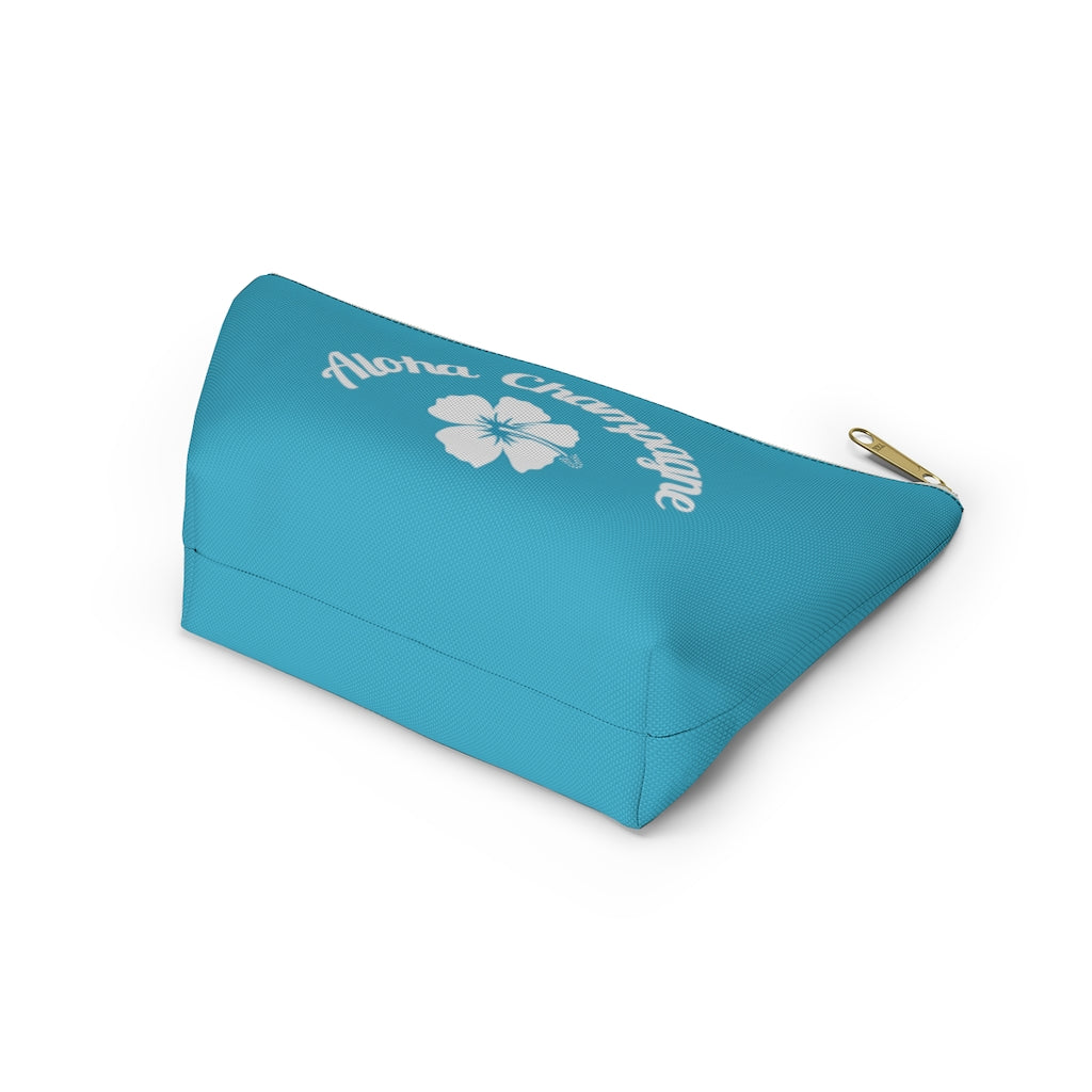 Aloha - Aqua Accessory Pouch w T-bottom - Bubbles Make Me Happy