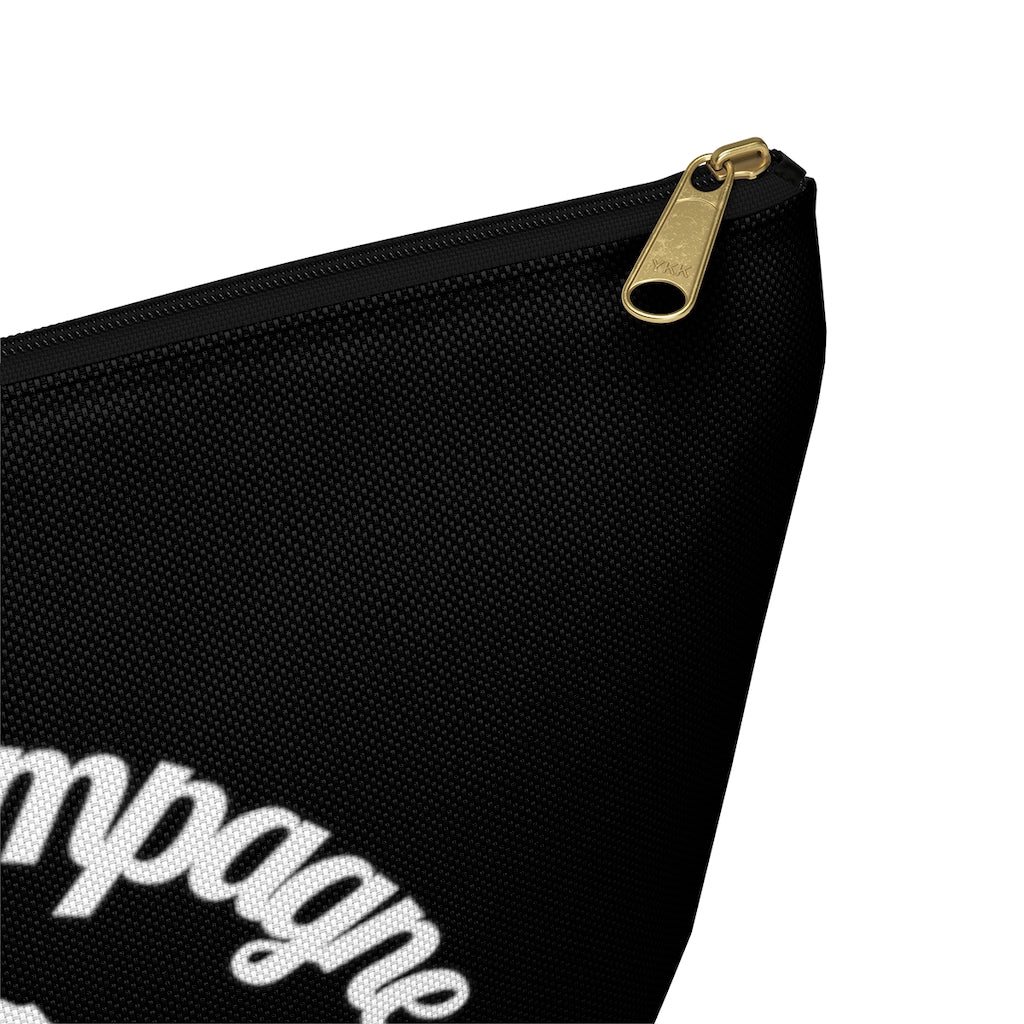 Aloha - Black Accessory Pouch w T-bottom - Bubbles Make Me Happy