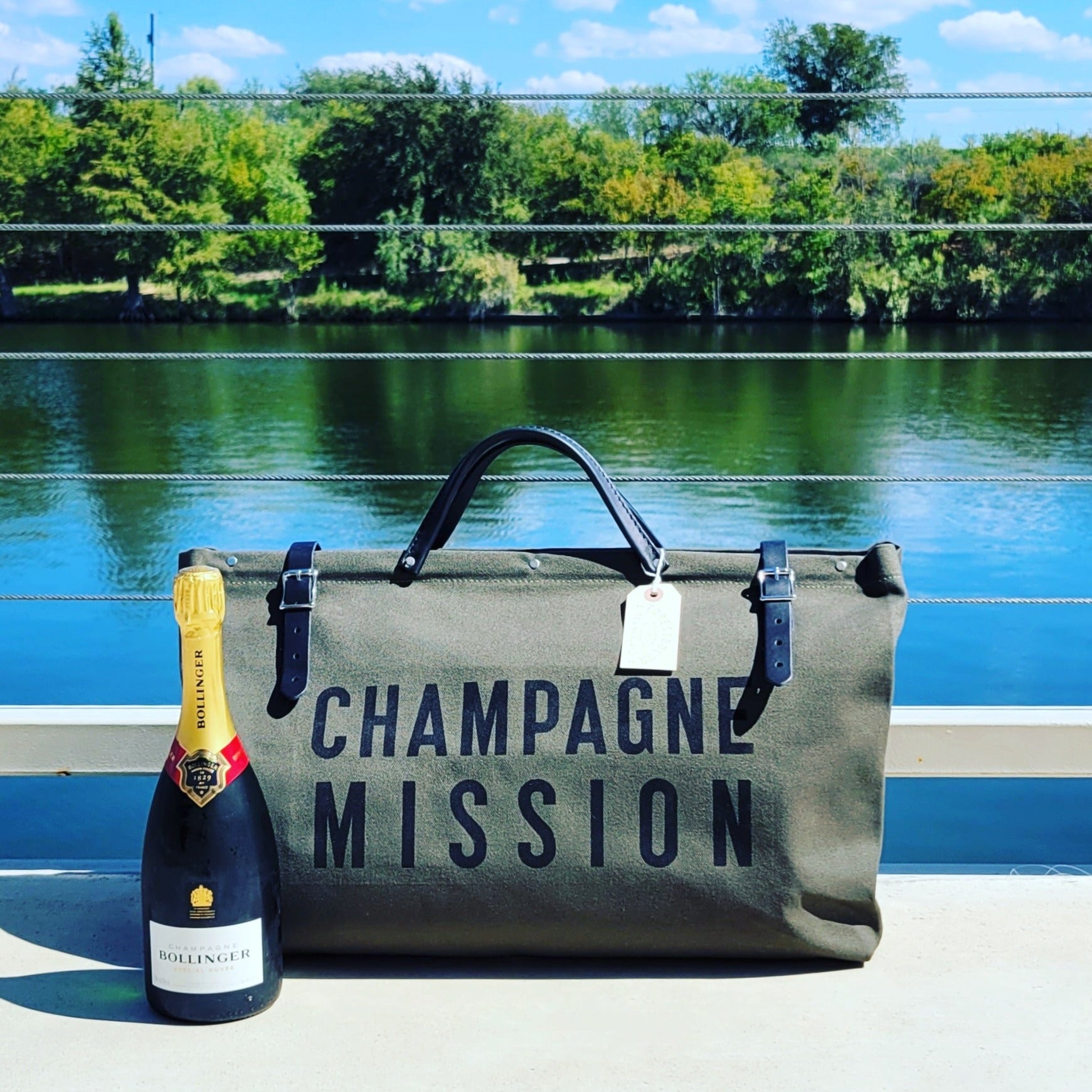 Champagne Mission - Forestbound Utility Overnight Bag - Bubbles Make Me Happy