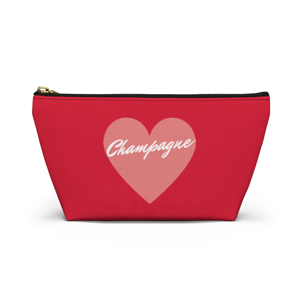 Heart - Accessory Pouch w T-bottom - Bubbles Make Me Happy
