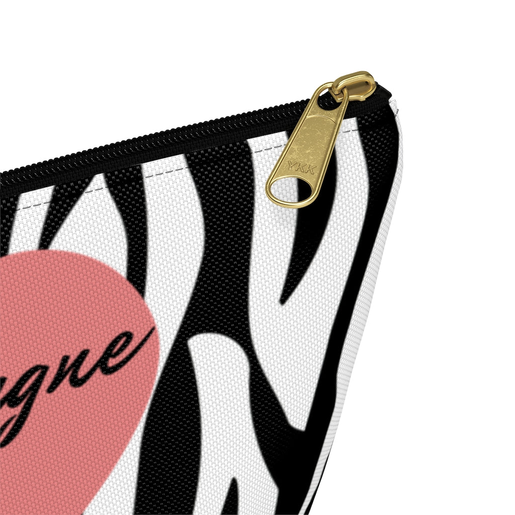 Zebra - Accessory Pouch w T-bottom - Bubbles Make Me Happy