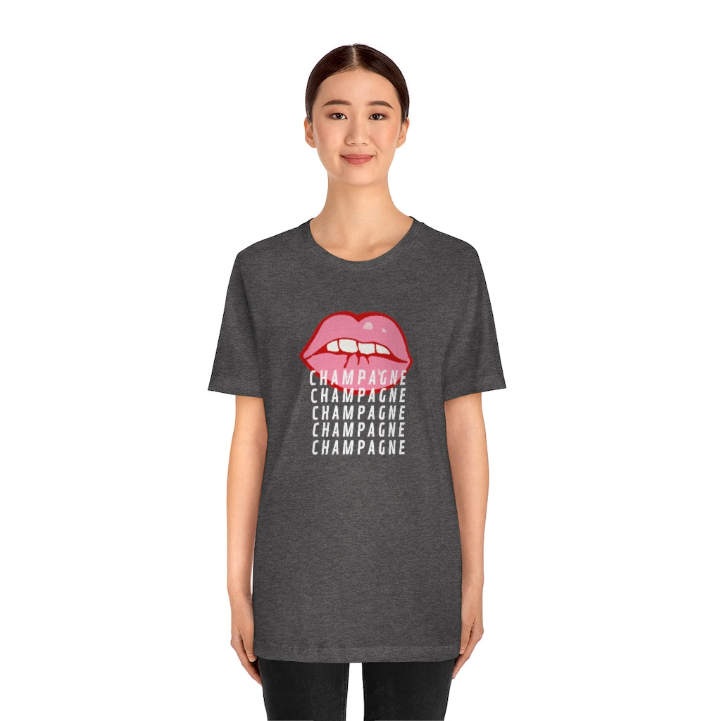Pout - Unisex Jersey Short Sleeve Tee - Bubbles Make Me Happy