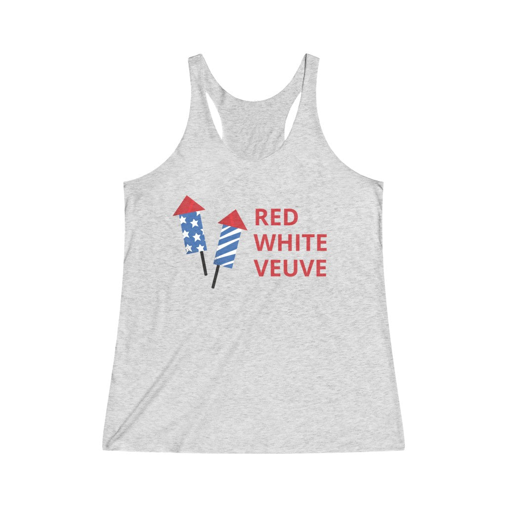 Fireworks - Women's Tri-Blend Racerback Tank - Bubbles Make Me Happy
