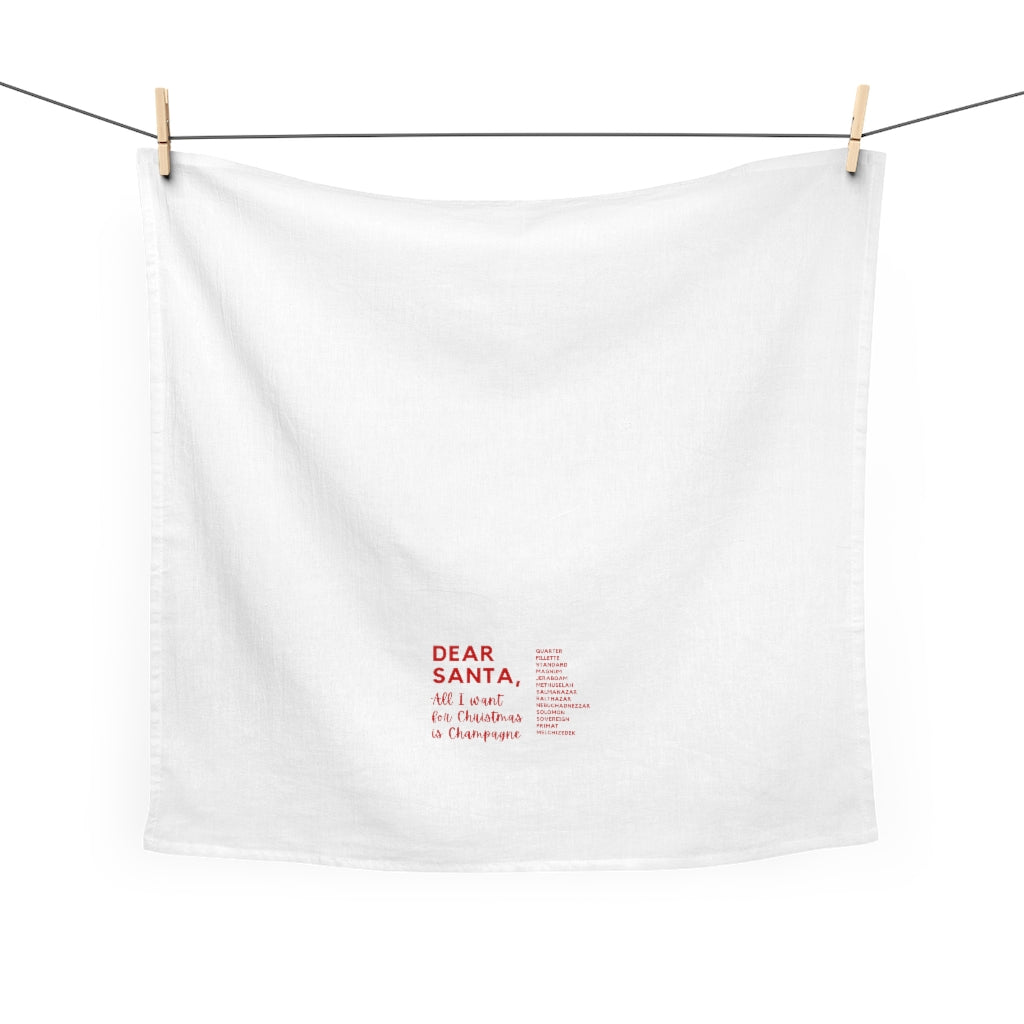 Dear Santa - Tea Towel - Bubbles Make Me Happy
