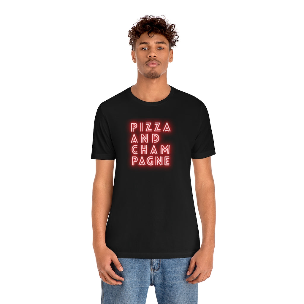 Pizza - Unisex Jersey Short Sleeve Tee - Bubbles Make Me Happy