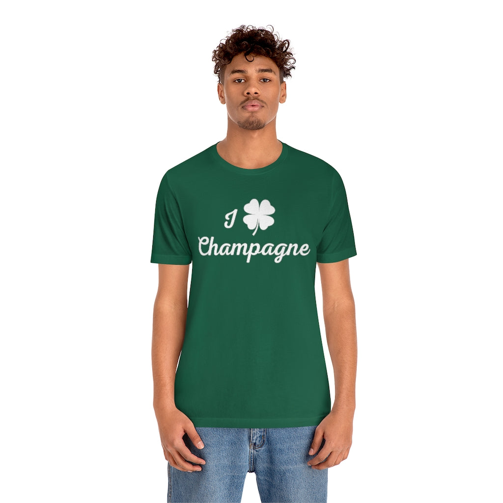 Shamrock Love - Unisex Jersey Short Sleeve Tee - Bubbles Make Me Happy