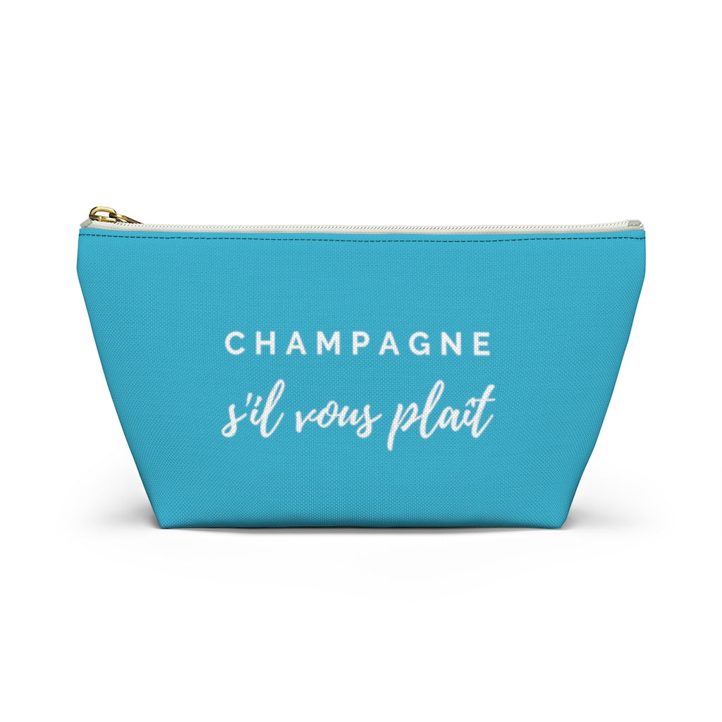 S'il Vous Plaît - Aqua Accessory Pouch w T-bottom - Bubbles Make Me Happy