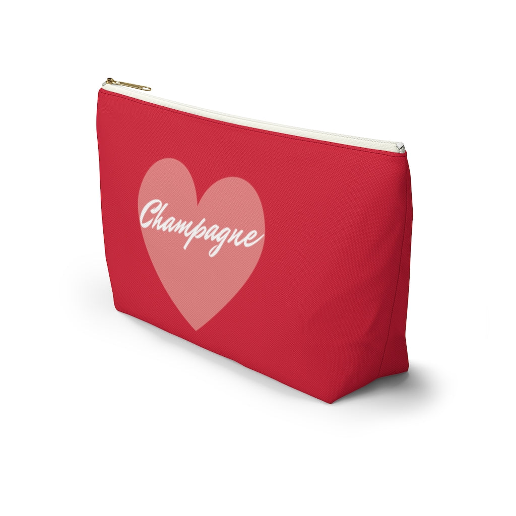 Heart - Accessory Pouch w T-bottom - Bubbles Make Me Happy