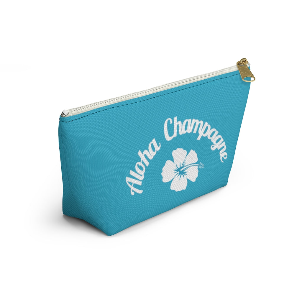 Aloha - Aqua Accessory Pouch w T-bottom - Bubbles Make Me Happy