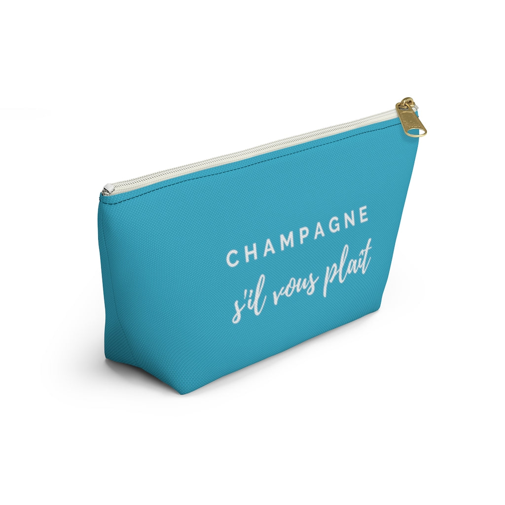 S'il Vous Plaît - Aqua Accessory Pouch w T-bottom - Bubbles Make Me Happy