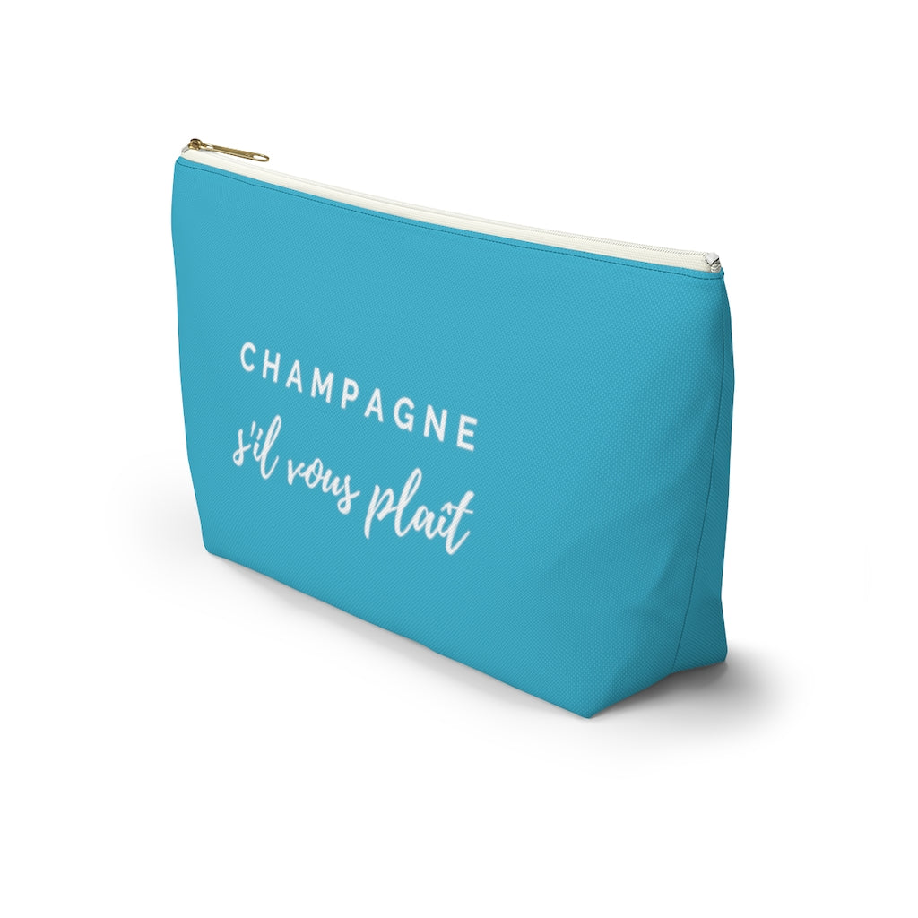 S'il Vous Plaît - Aqua Accessory Pouch w T-bottom - Bubbles Make Me Happy
