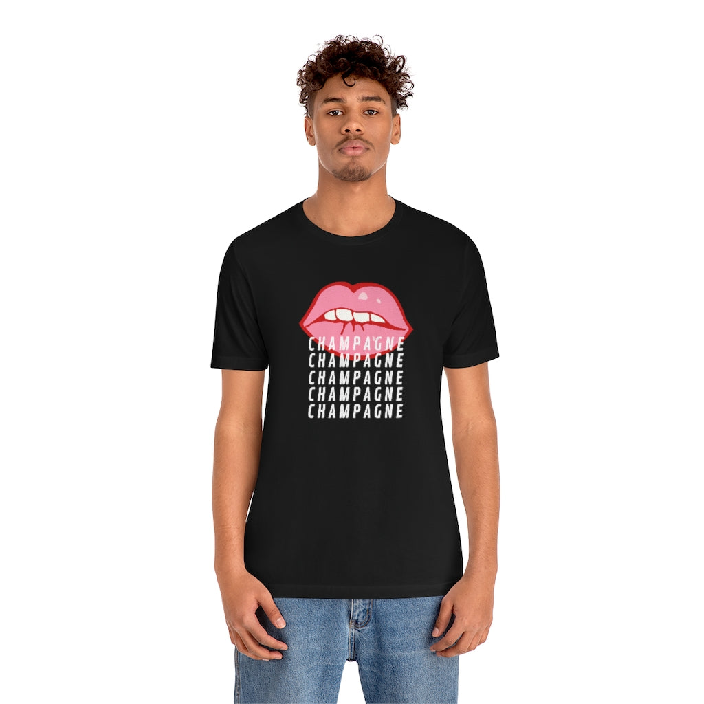 Pout - Unisex Jersey Short Sleeve Tee - Bubbles Make Me Happy