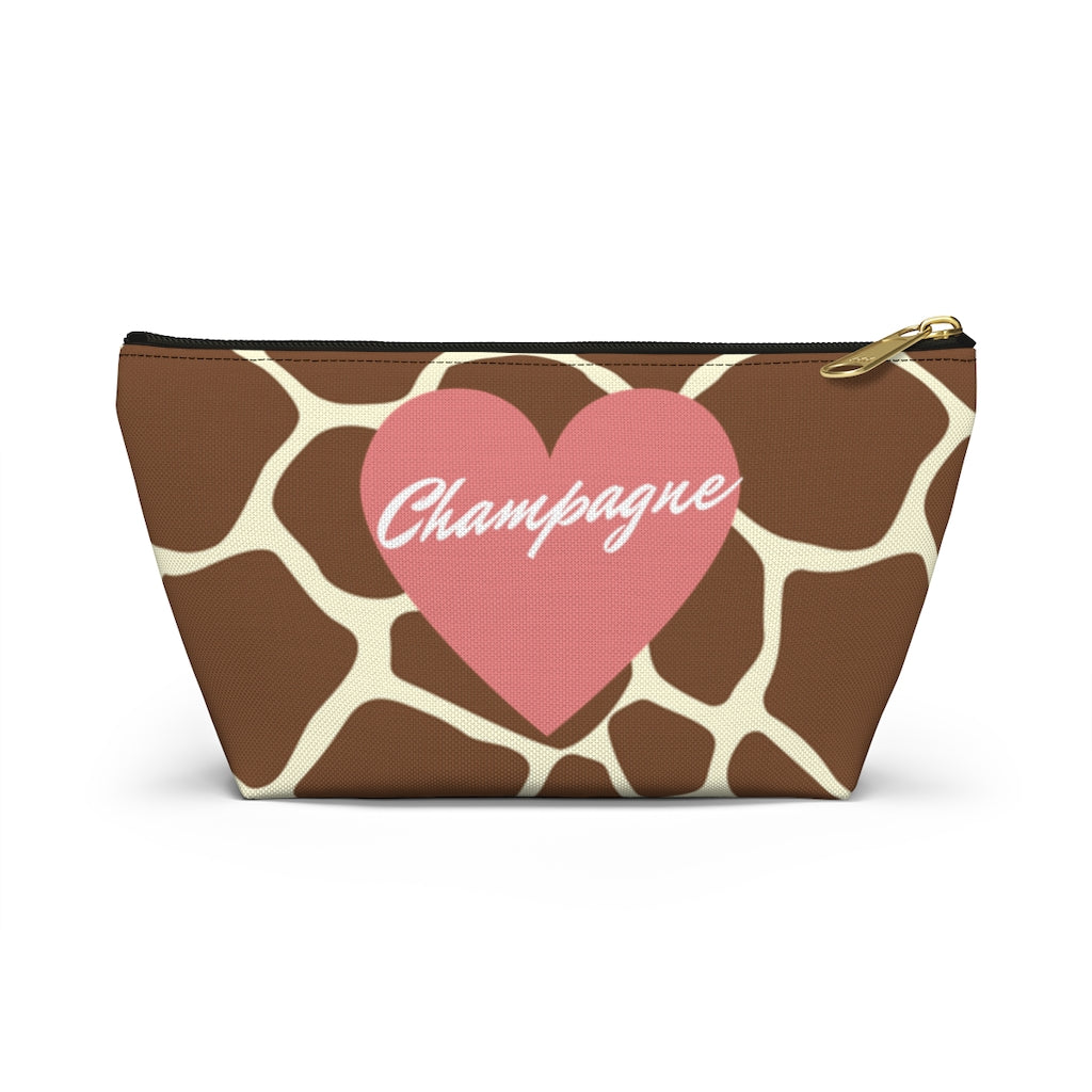 Giraffe - Accessory Pouch w T-bottom - Bubbles Make Me Happy