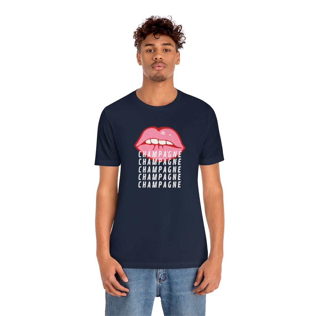 Pout - Unisex Jersey Short Sleeve Tee - Bubbles Make Me Happy