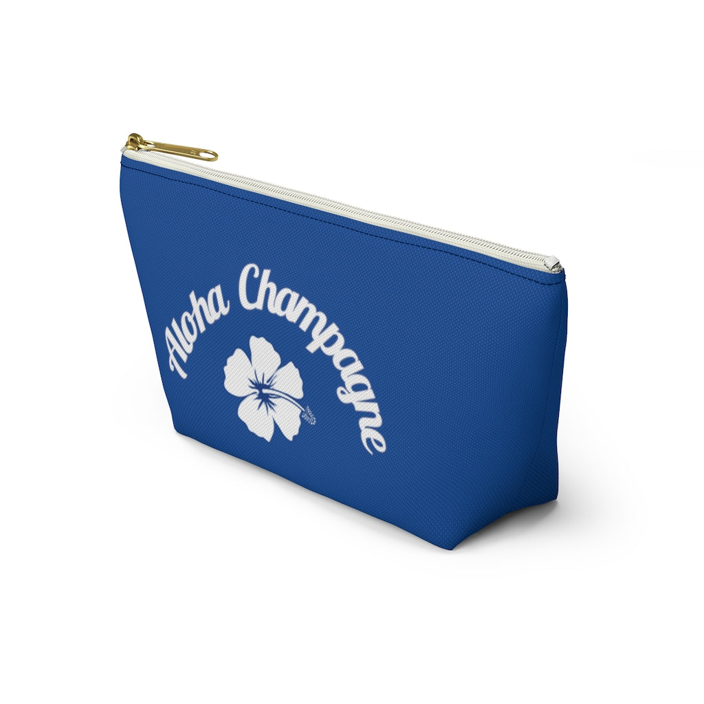 Aloha - Deep Blue Accessory Pouch w T-bottom - Bubbles Make Me Happy