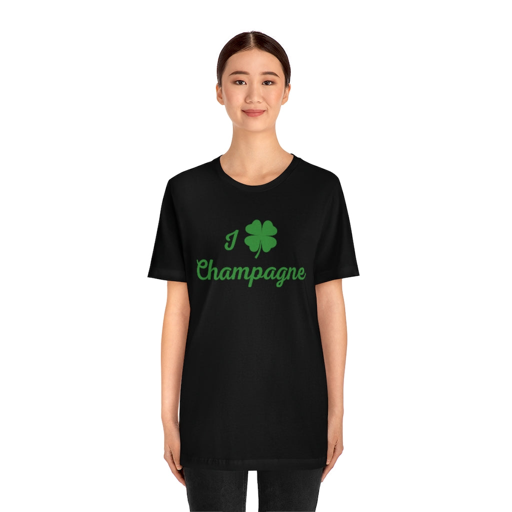 Shamrock Love - Unisex Jersey Short Sleeve Tee - Bubbles Make Me Happy