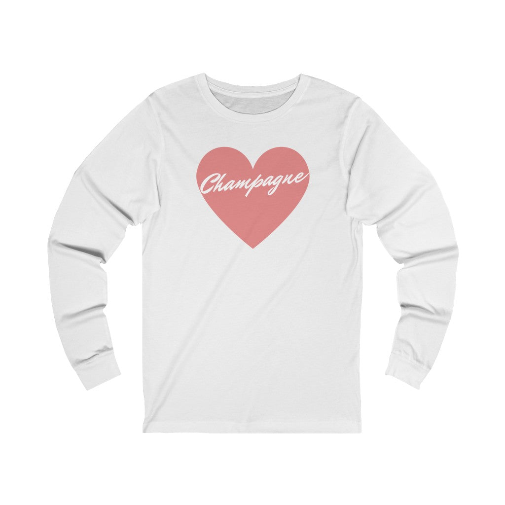 Heart - Unisex Jersey Long Sleeve Tee - Bubbles Make Me Happy
