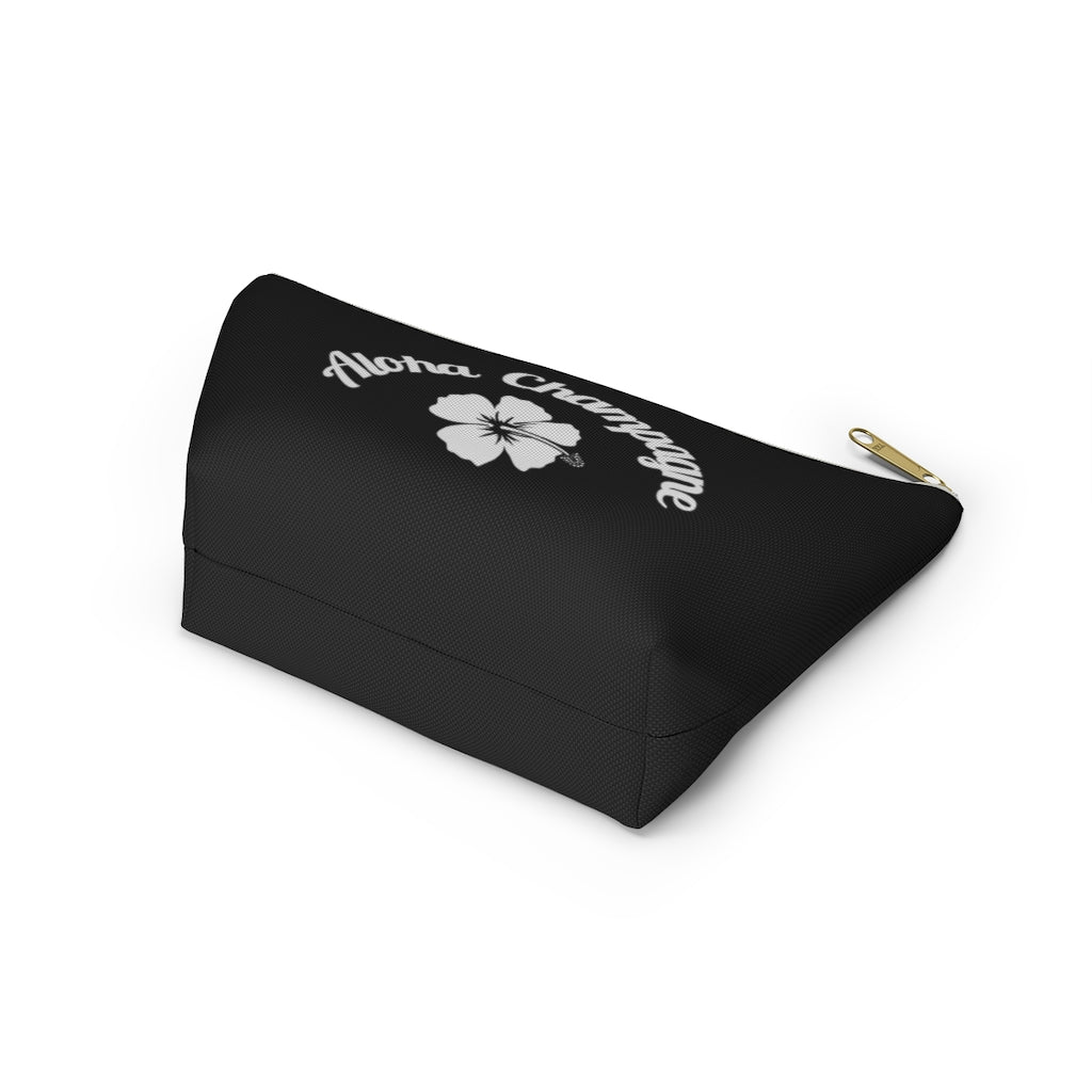 Aloha - Black Accessory Pouch w T-bottom - Bubbles Make Me Happy