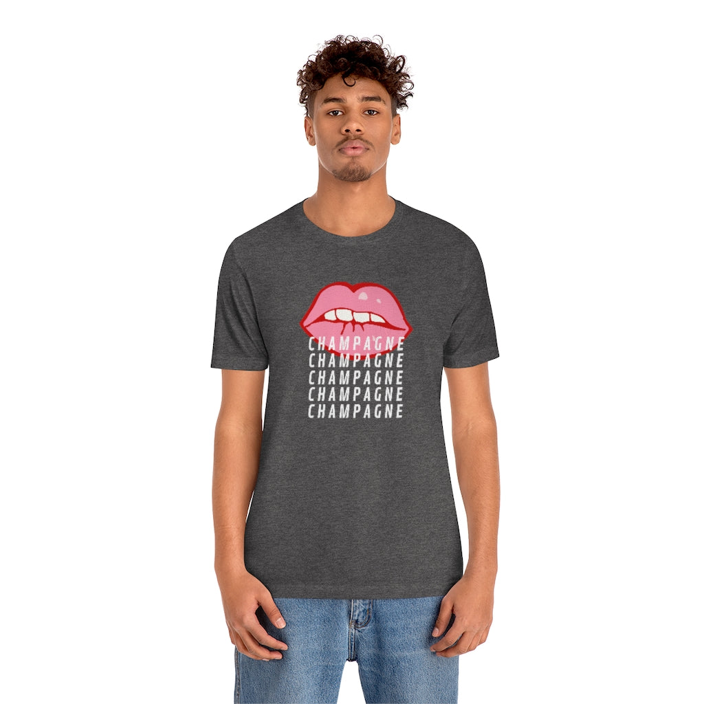 Pout - Unisex Jersey Short Sleeve Tee - Bubbles Make Me Happy