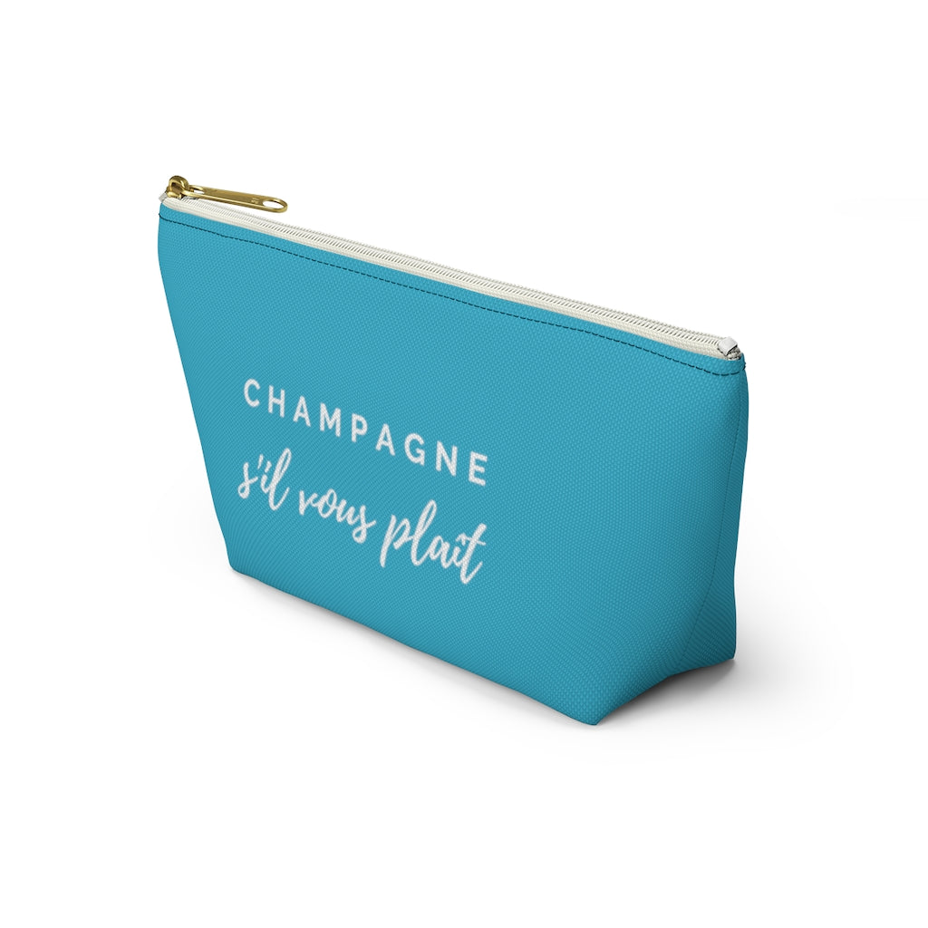 S'il Vous Plaît - Aqua Accessory Pouch w T-bottom - Bubbles Make Me Happy