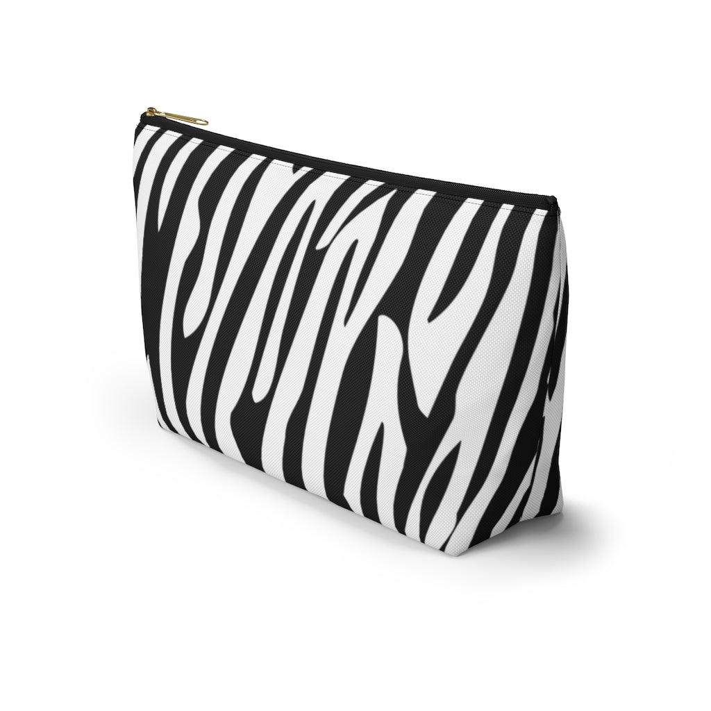 Zebra - Accessory Pouch w T-bottom - Bubbles Make Me Happy