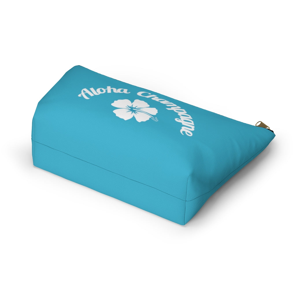 Aloha - Aqua Accessory Pouch w T-bottom - Bubbles Make Me Happy