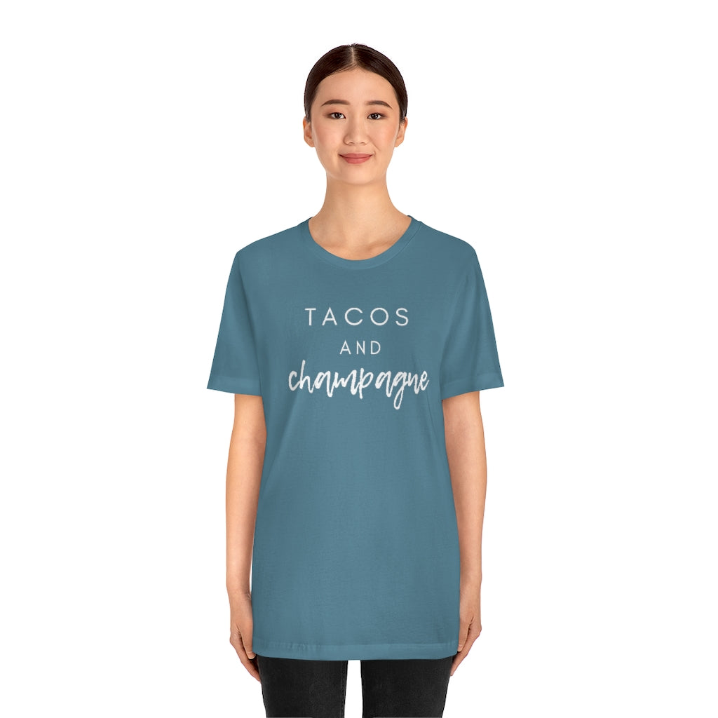Tacos - Unisex Jersey Short Sleeve Tee - Bubbles Make Me Happy