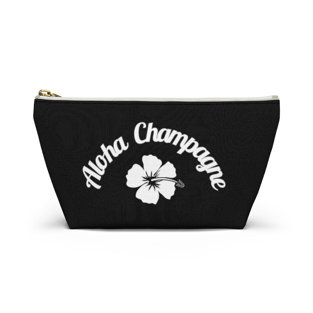 Aloha - Black Accessory Pouch w T-bottom - Bubbles Make Me Happy
