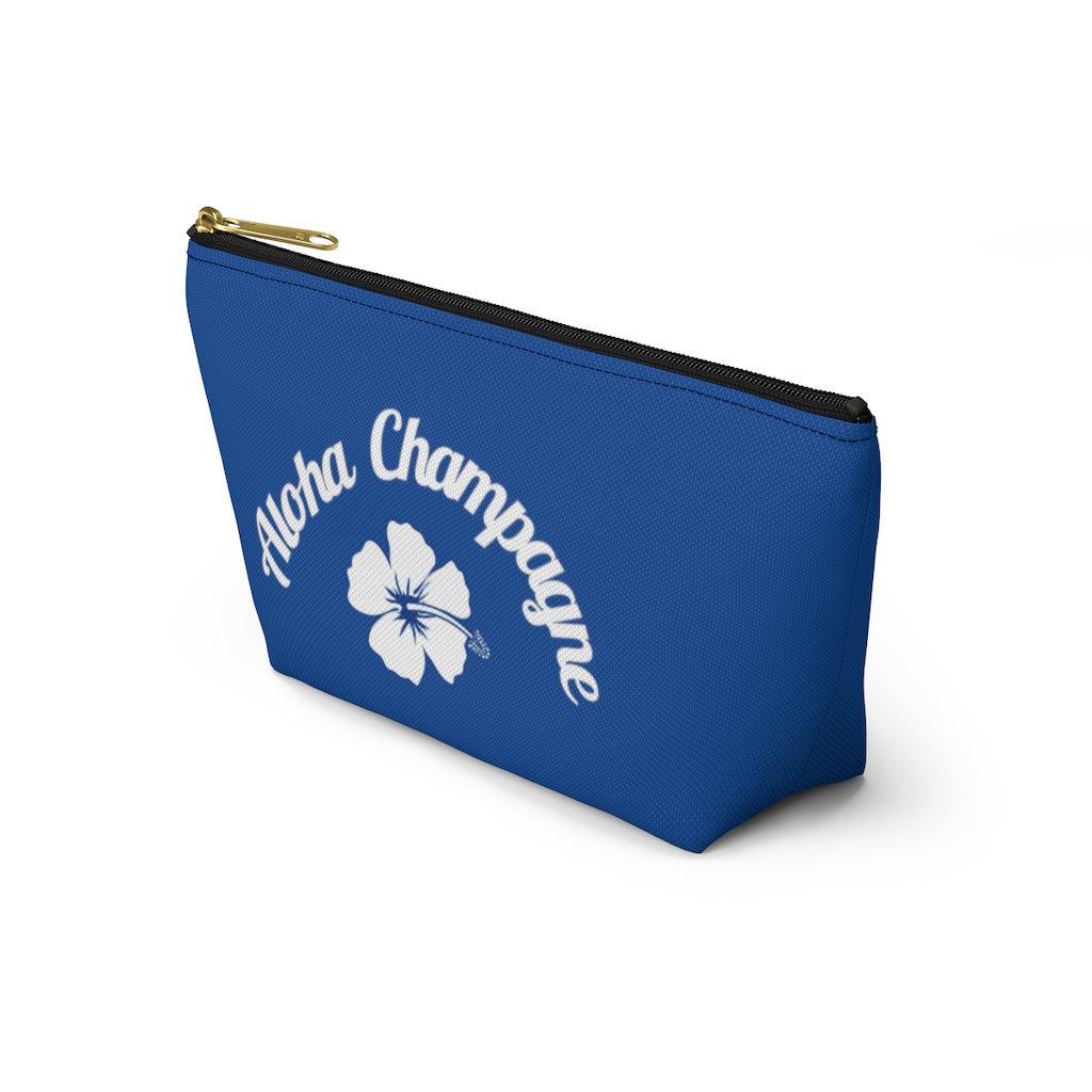 Aloha - Deep Blue Accessory Pouch w T-bottom - Bubbles Make Me Happy