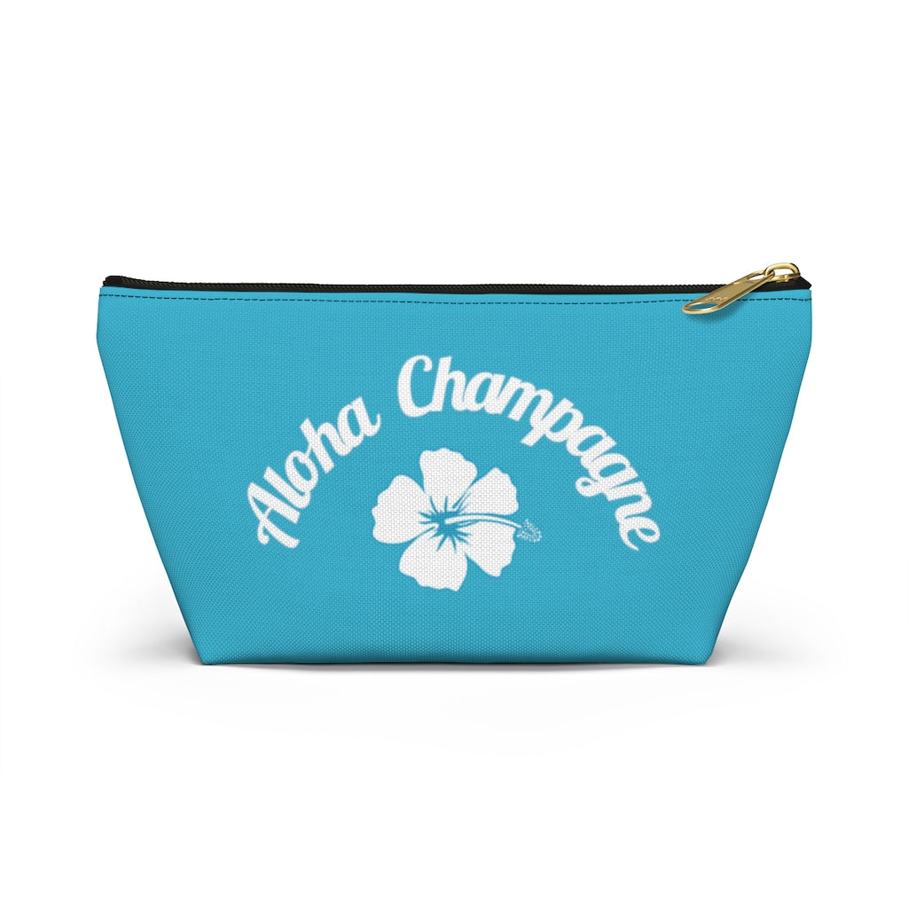 Aloha - Aqua Accessory Pouch w T-bottom - Bubbles Make Me Happy