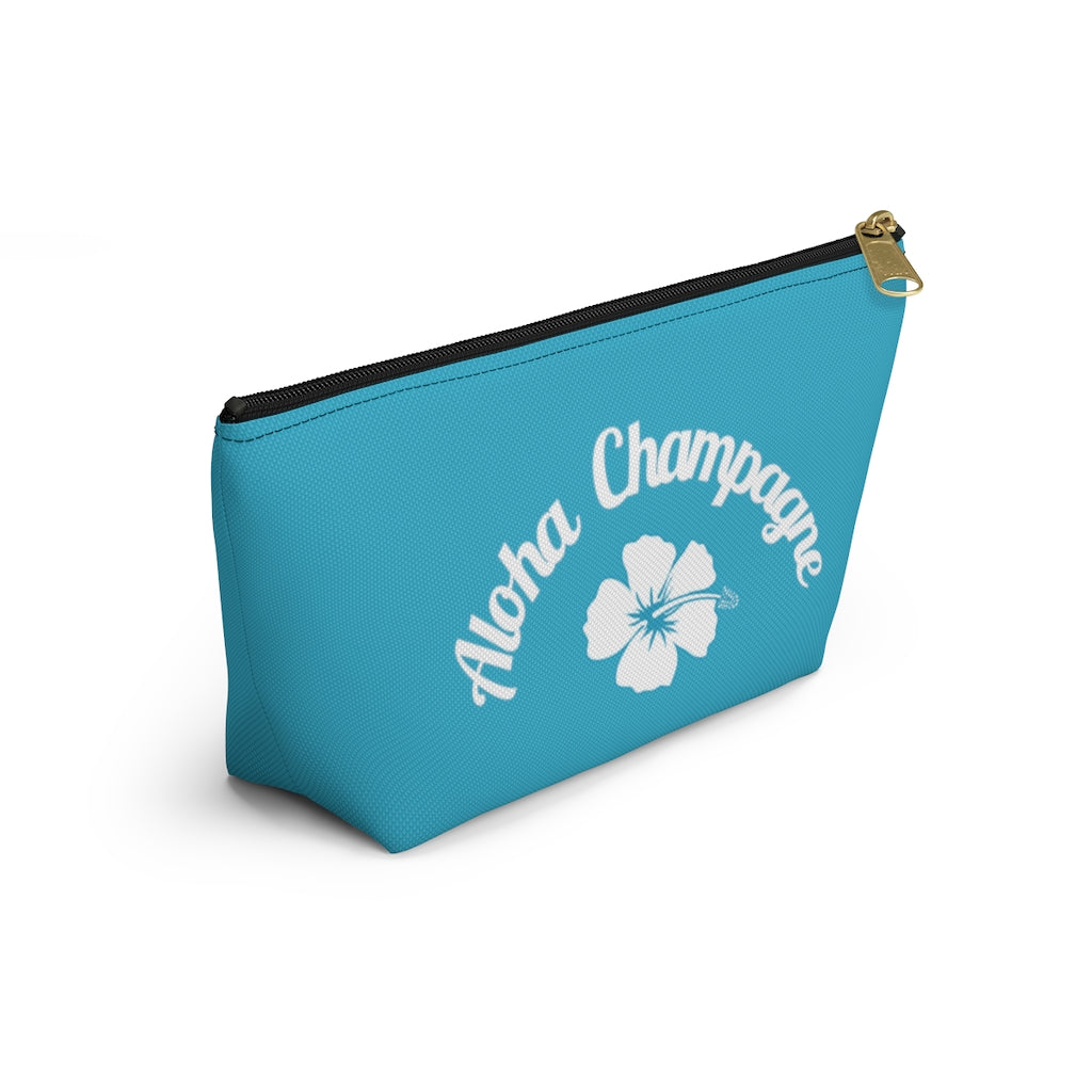 Aloha - Aqua Accessory Pouch w T-bottom - Bubbles Make Me Happy