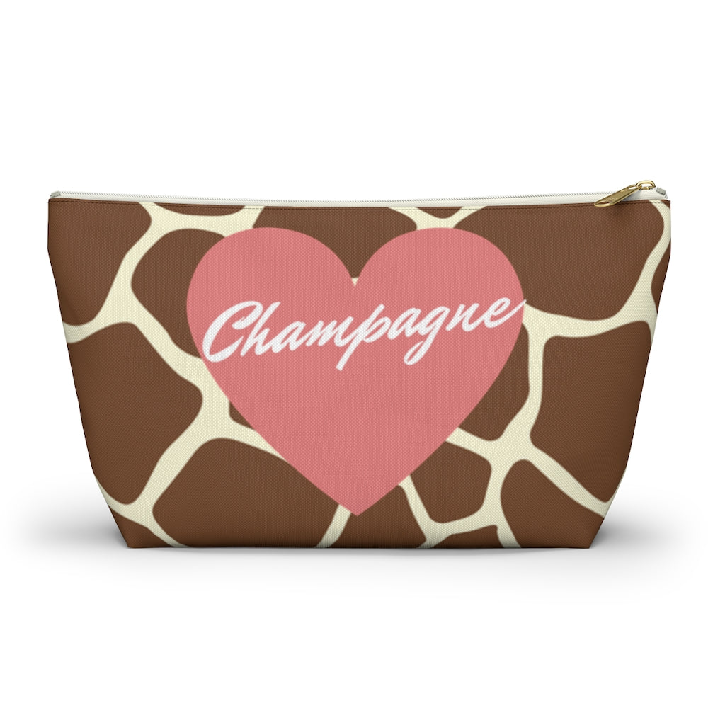 Giraffe - Accessory Pouch w T-bottom - Bubbles Make Me Happy