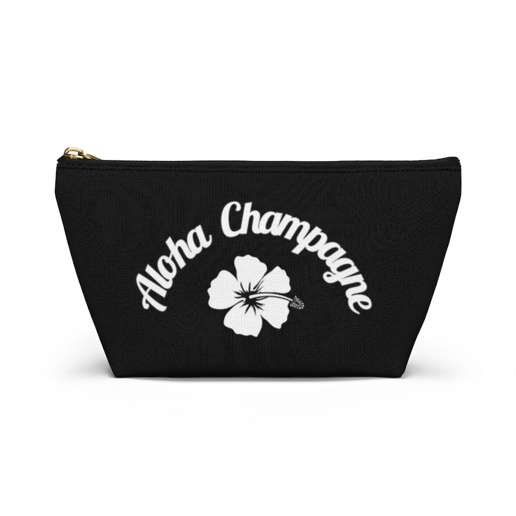 Aloha - Black Accessory Pouch w T-bottom - Bubbles Make Me Happy