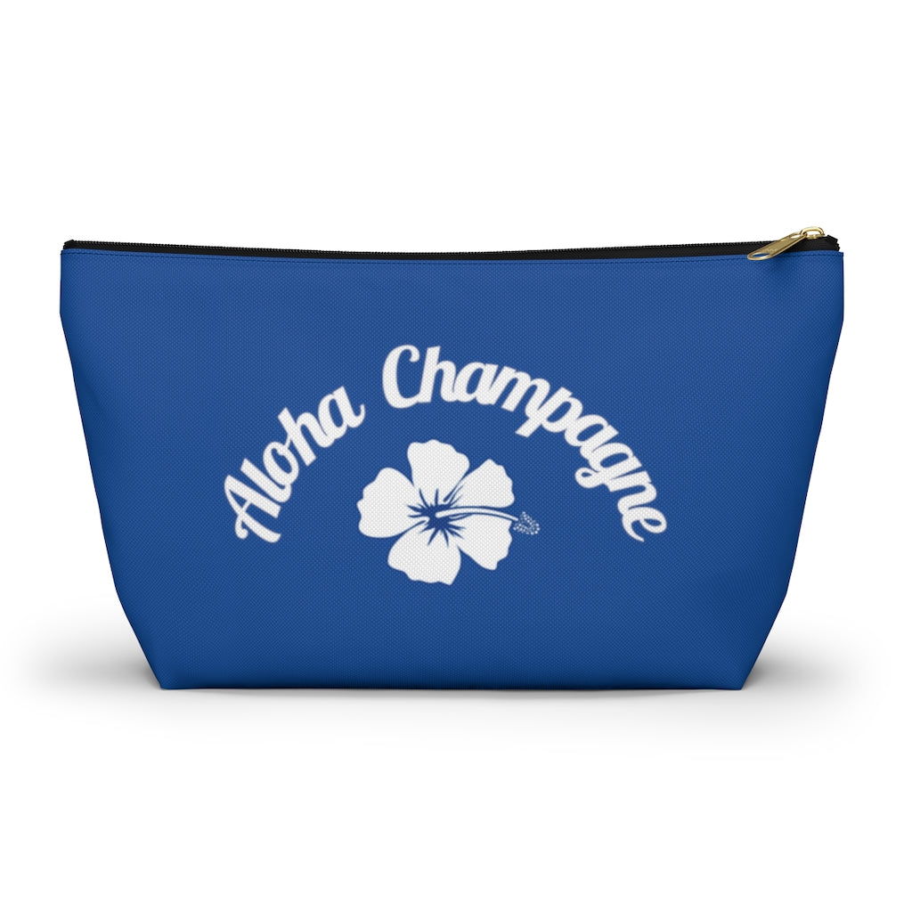 Aloha - Deep Blue Accessory Pouch w T-bottom - Bubbles Make Me Happy