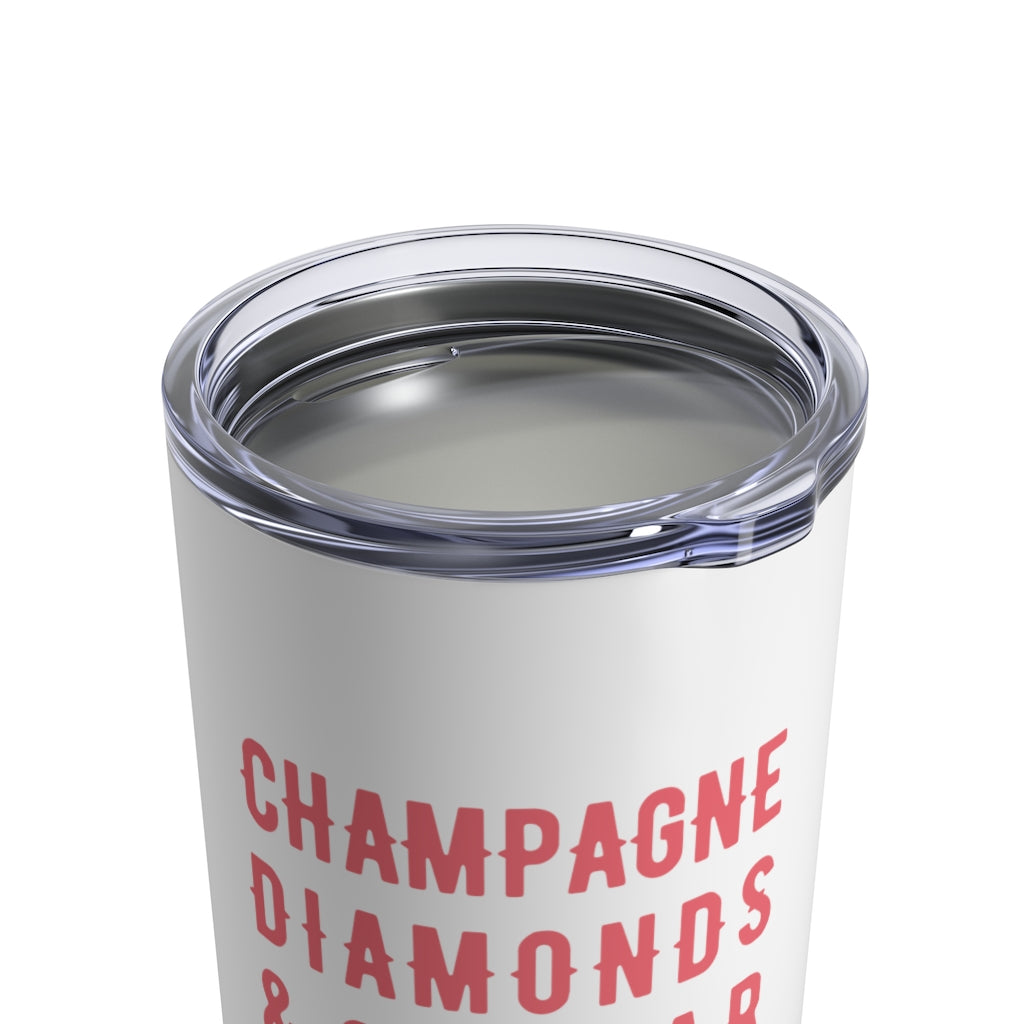 Caviar - White Tumbler 10oz - Bubbles Make Me Happy
