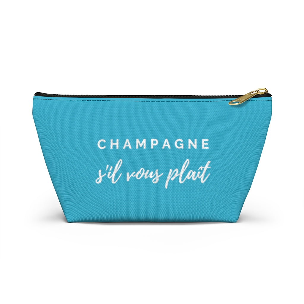 S'il Vous Plaît - Aqua Accessory Pouch w T-bottom - Bubbles Make Me Happy